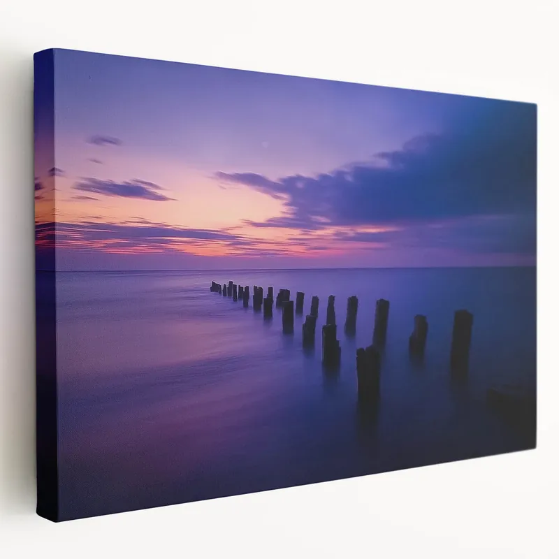 Price Cut Twilight Ocean Wall Art - Serene Coastal Scene with Vibrant Hues
