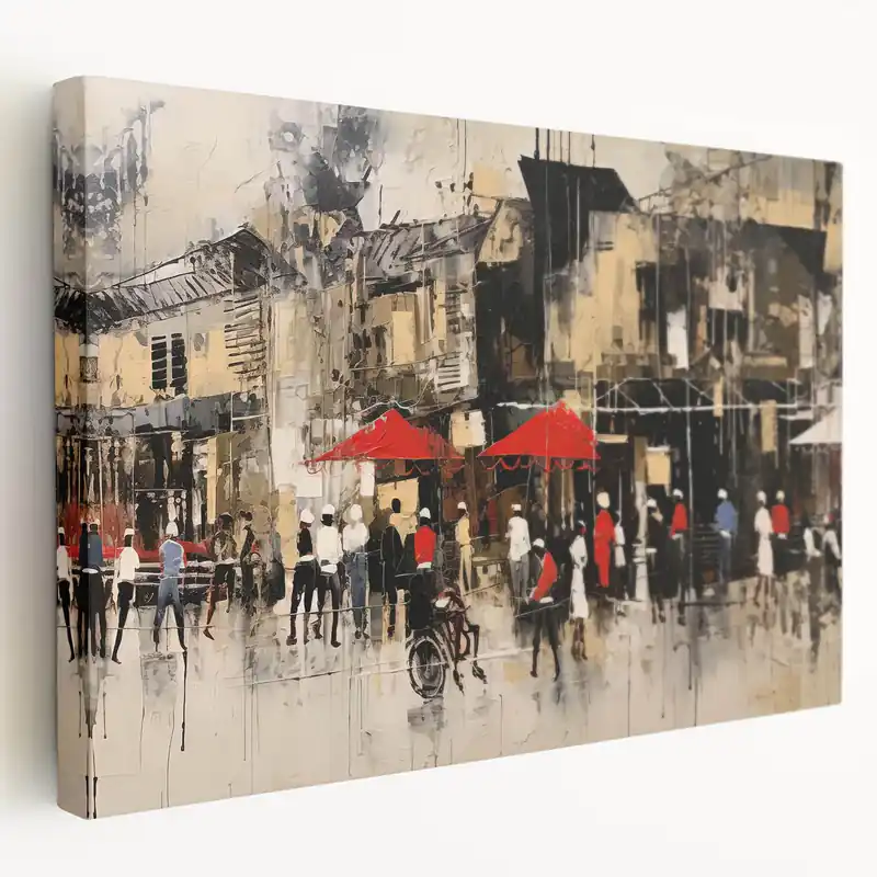 Vintage Urban Street Wall Art - Elegant Cityscape in Neutral Tones Seasonal Sale