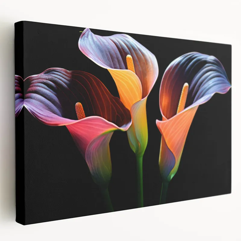 Multicolor Lily Flower Art - Bold Botanical Wall Decor | Vibrant Floral Print Reduced Price