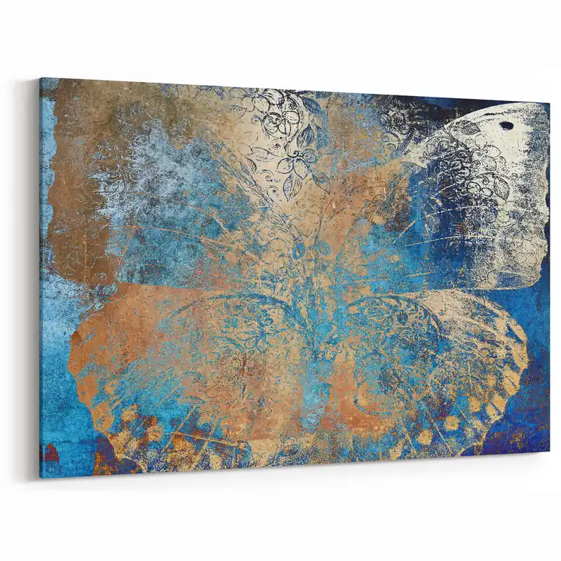 Abstract Butterfly Wildlife Painting - Animal Canvas Wall Art Budget