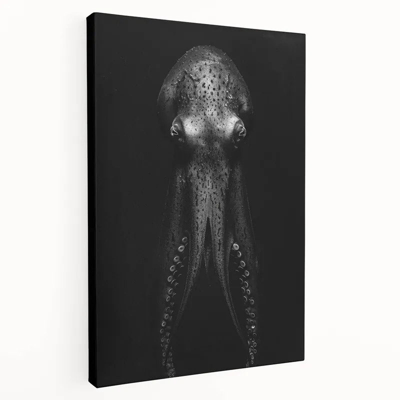 Dark Octopus Wall Art - Striking Black Marine Life Decor for Bold Spaces Bulk Order