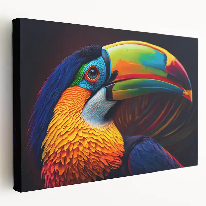 Time-Limited Colorful Toucan Art Print - Vibrant Tropical Birds Canvas Wall Decor