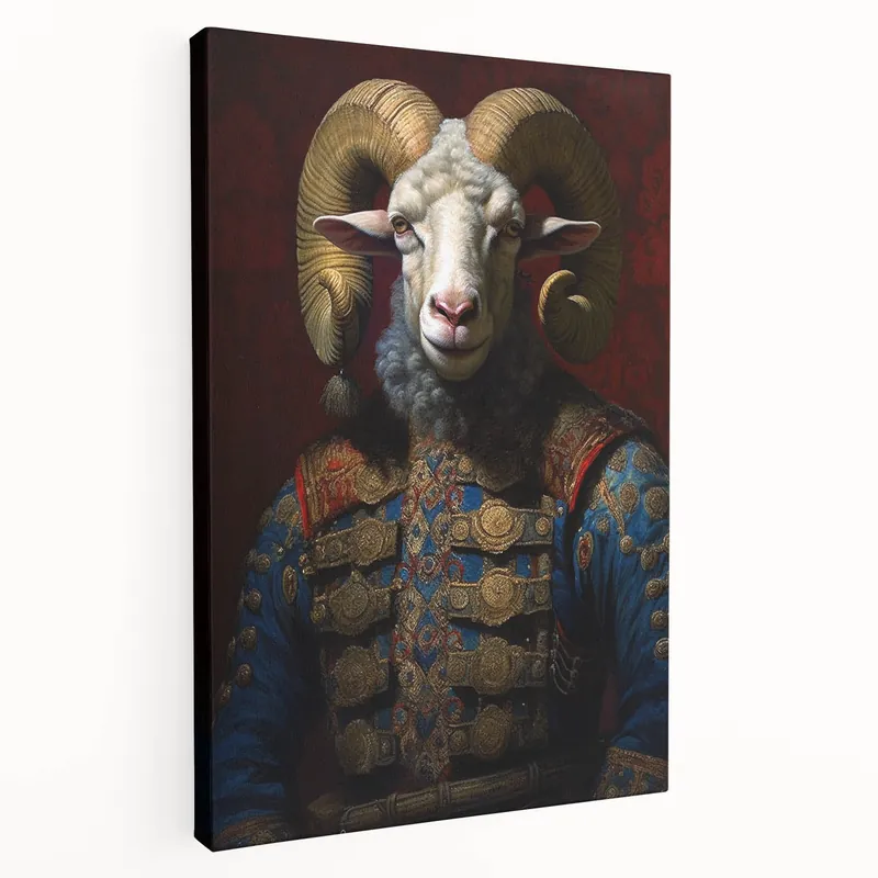 Express Delivery Regal Goat Art Print - Noble Portrait Style Wall Decor