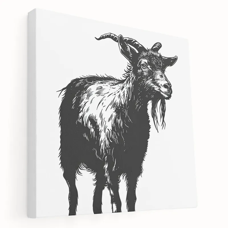 Black & White Goat Wall Art - Classic Canvas, Framed & Acrylic Prints Viral