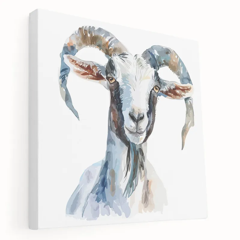 Watercolor Goat Wall Art - Artistic Canvas, Framed & Acrylic Prints Exclusive Offer