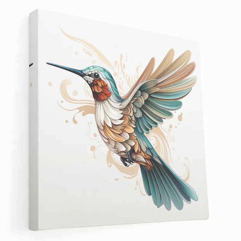 Free Delivery Geometric Hummingbird Wall Art - Modern Hummingbird Decor & Print