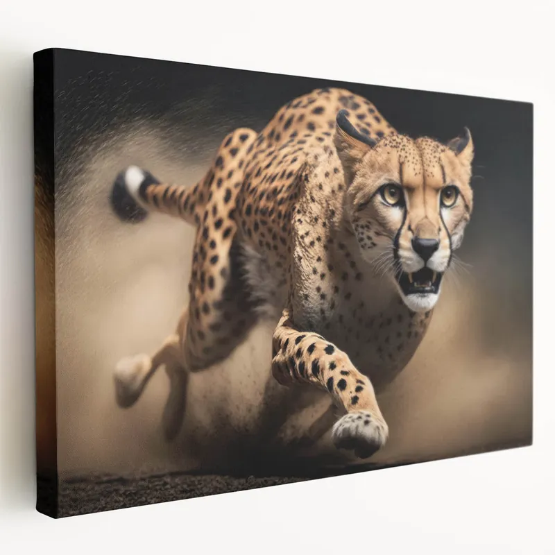 Hot Picks Fierce Cheetah Wall Art - Cheetah Canvas Art Print - Bold Cheetah Decor