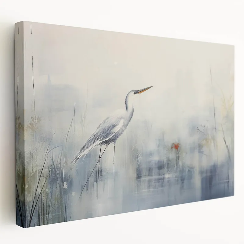 Don’t Miss Out Ethereal Heron Wall Art - Serene Heron Canvas Print for Peaceful Decor