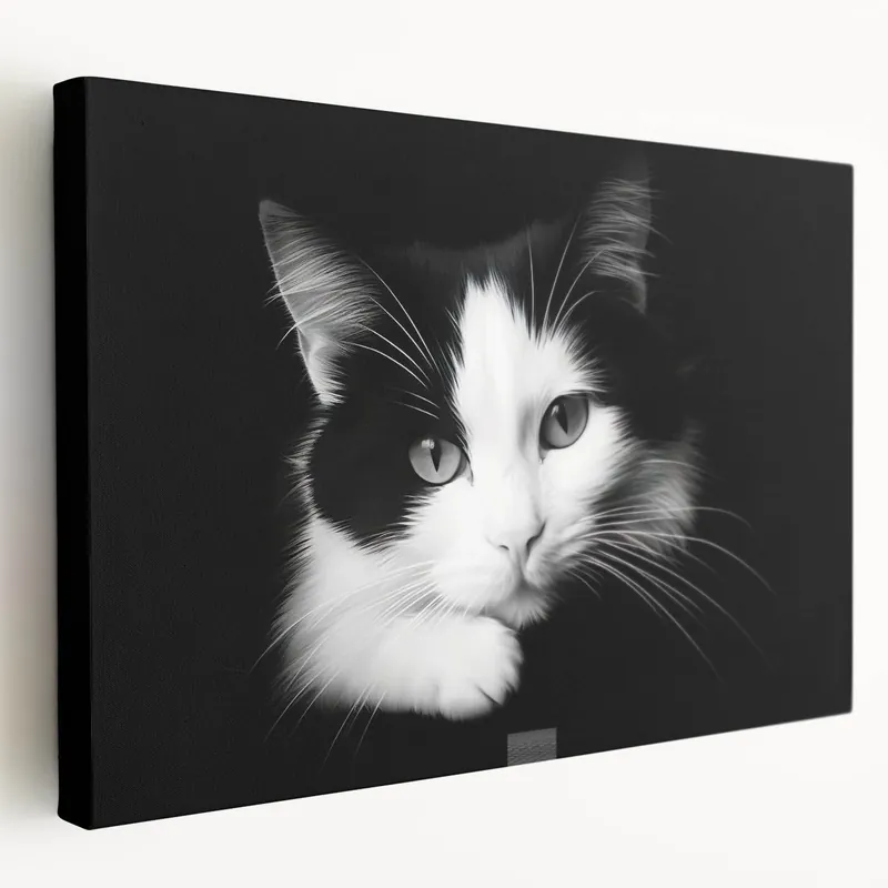 Discount Striking Cat Wall Art - Monochrome Cat Decor, Canvas & Framed Prints