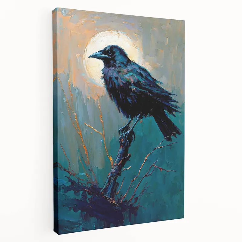 Get Yours Ethereal Raven Art - Crow Illuminated by the Moon