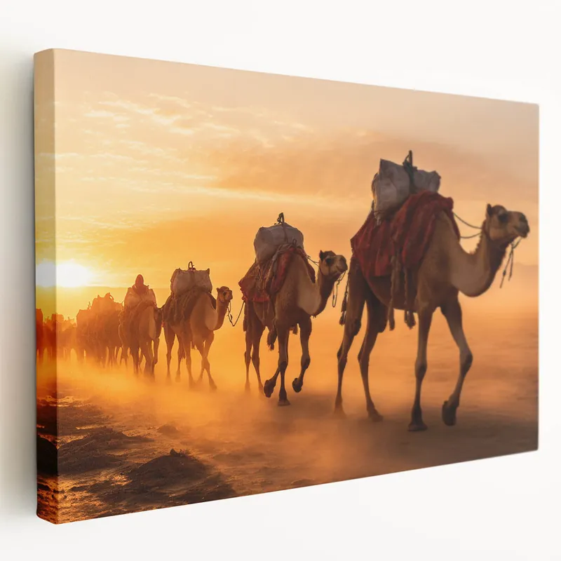 Save Now Desert Camel Caravan Wall Art - Exotic Camel Canvas & Framed Print