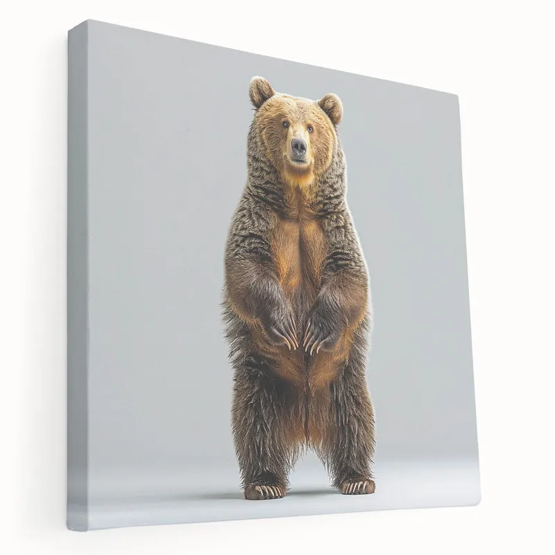 Adorable Standing Bear – Charming Wildlife Wall Art Print Order Now