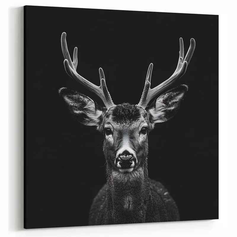 Striking Black Antelope Portrait – Majestic Wildlife Canvas Prints Fast Shipping