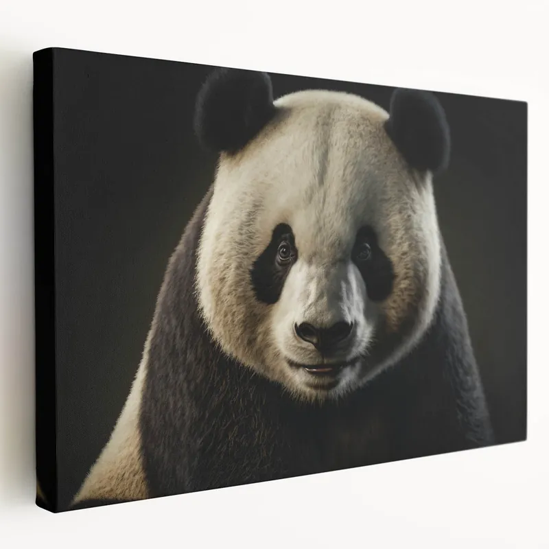 Charming Wildlife Wall Art – Panda Portrait Canvas Print Price Drop