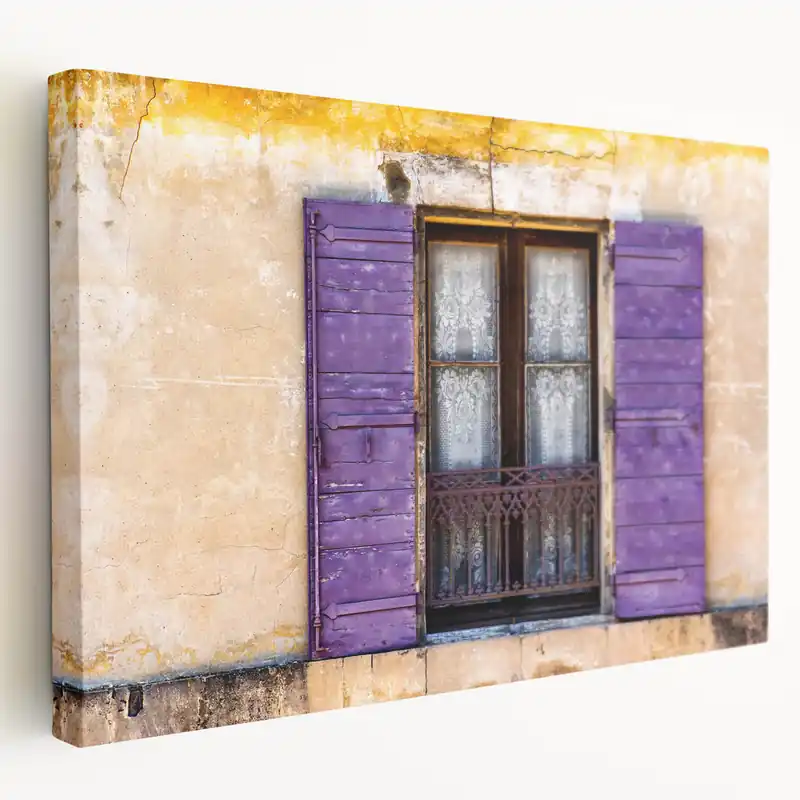 French Countryside Wall Art - Provence Window Lavender Shutters Art Luxury