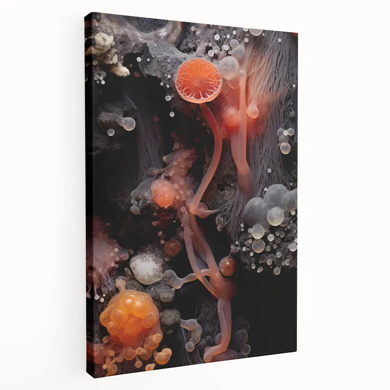 Macro Nature Photography Print - Orange and Coral Mushroom Art Don’t Miss Out