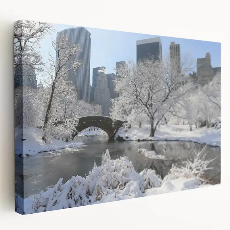 New York City Art Prints - Central Park Winter Photography Canvas Wall Art Final Sale