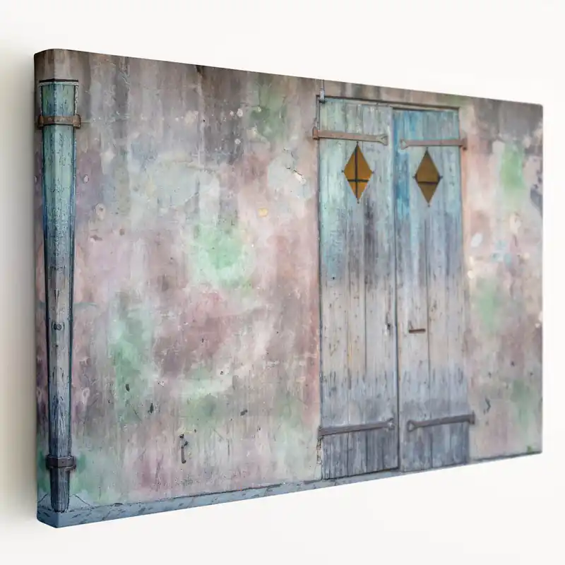 New Orleans Canvas Prints – Rustic French Quarter Weathered Door Art Premium