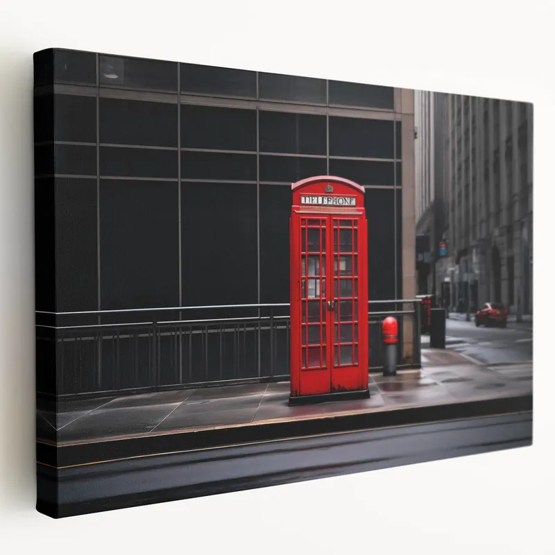 Trending London Street Art Canvas - Iconic Red Booth