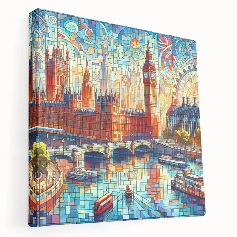 Don’t Miss Out London Skyline Art - Colorful Abstract Cityscape