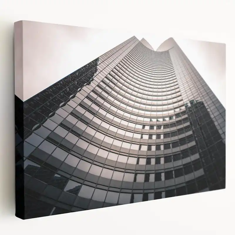 Limited Time London Skyline Art - Modern Skyscraper Reflection in Glass Facade