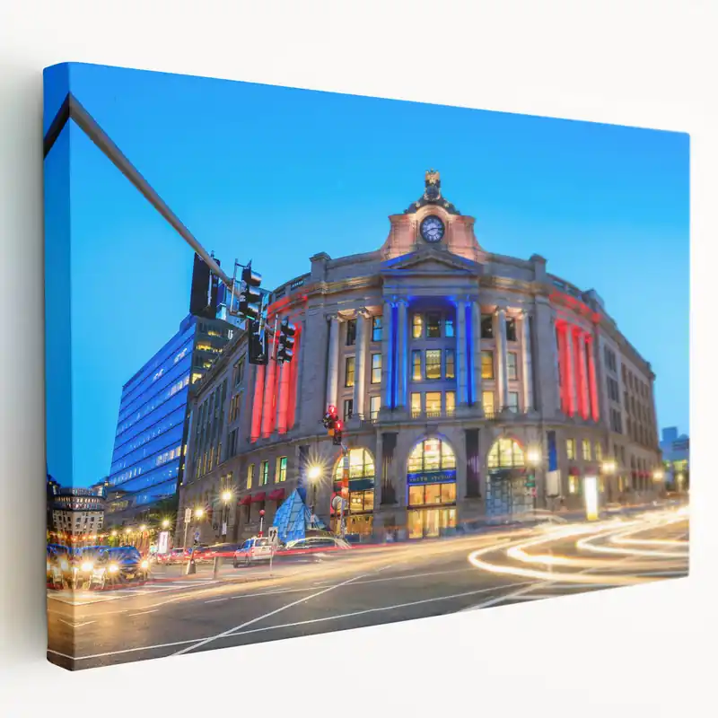 Grab Now Boston South Station Wall Art – Massachusetts Cityscape Print Decor