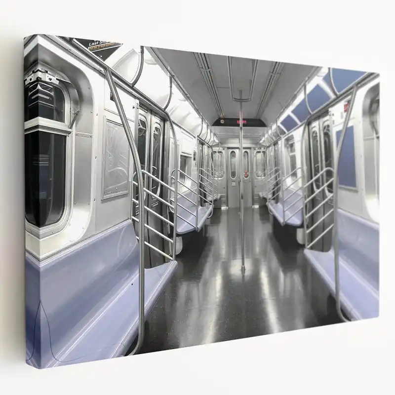 Special Discount Sleek Modern Subway Interior Wall Art - Urban Transit Canvas Print