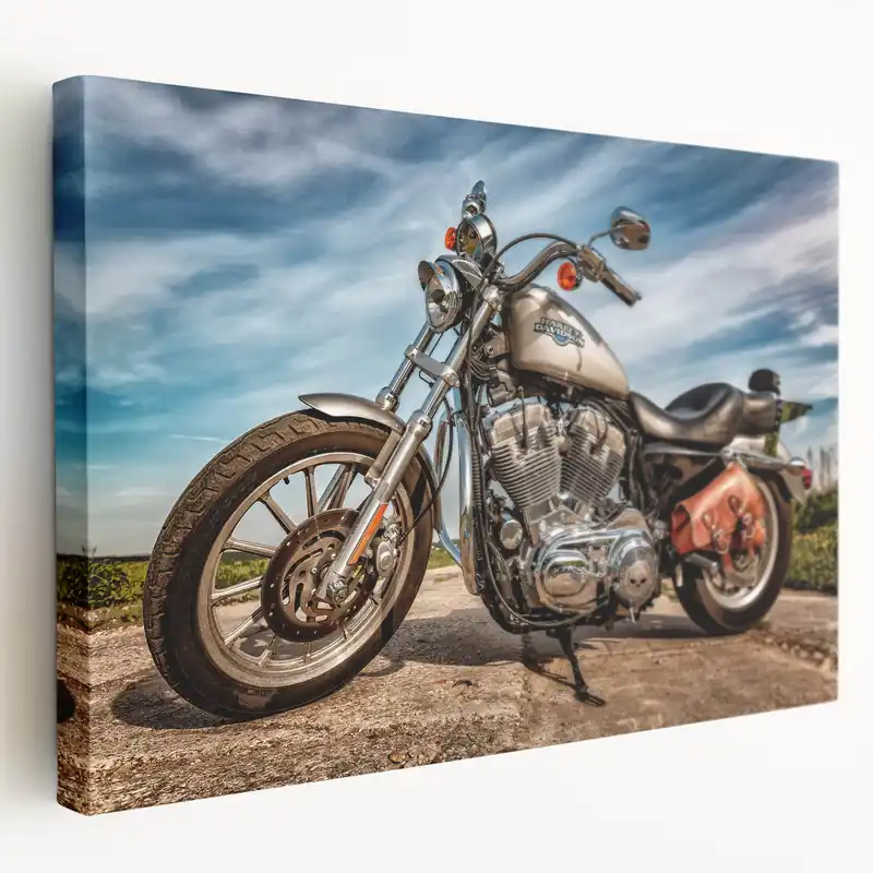 Best Choice Classic Motorcycle Photography Print - Harley Davidson Wall Art