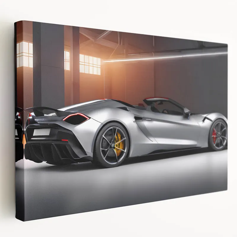 Luxury Convertible Sports Car Wall Art - Sleek Supercar Canvas Decor Top Rated