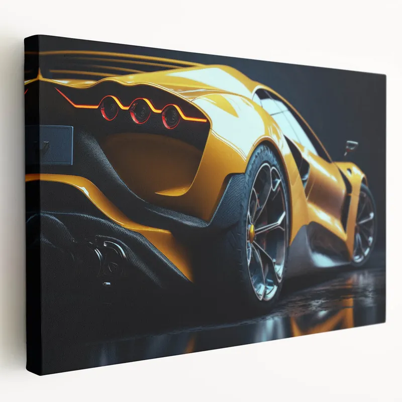 Time-Limited Luxury Sports Car Wall Art - Racing Car Canvas Print for Modern Spaces