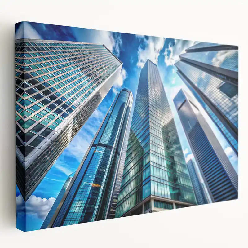 Fast Shipping Dynamic Skyscraper Art - Urban Cityscape Prints - Modern Wall Decor