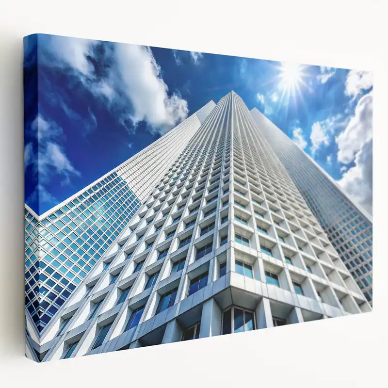 Vibrant Skyscraper Art - Urban Skyline Prints - Modern Cityscape Decor Luxury
