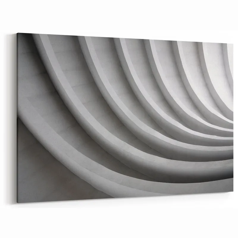 Hot Picks Minimalist Architectural Abstract Wall Art - Curved Modern Concrete Design