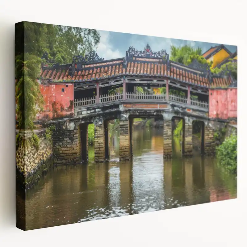Historic Oriental Bridge Wall Art – Cultural Landscape Canvas Prints Best Price
