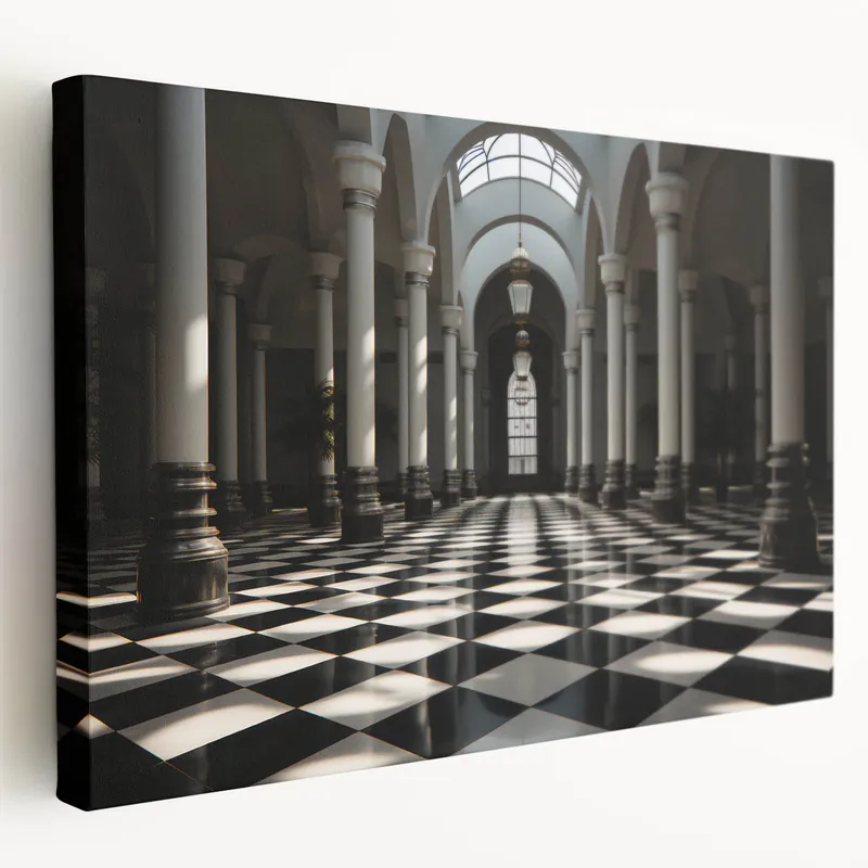 Classical Columns and Arches Art - Black and White Architecture Wall Decor Best Price