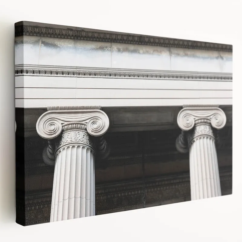 Free Returns Elegant Classical Columns Wall Art - Architectural Canvas & Framed Print