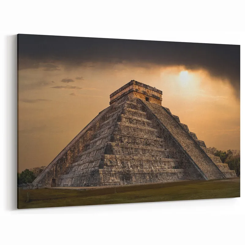 Cheap Ancient Ruins Wall Art - Majestic Pyramid Architecture Canvas Print