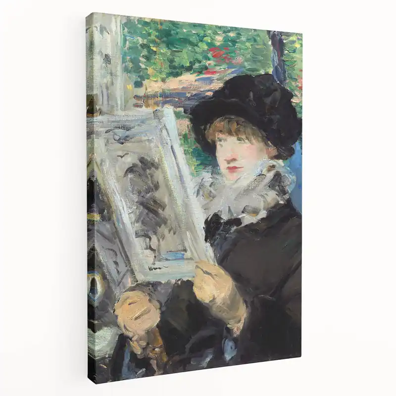 Next Day Delivery Édouard Manet Prints - Elegant French Portrait of Woman Reading for Decor