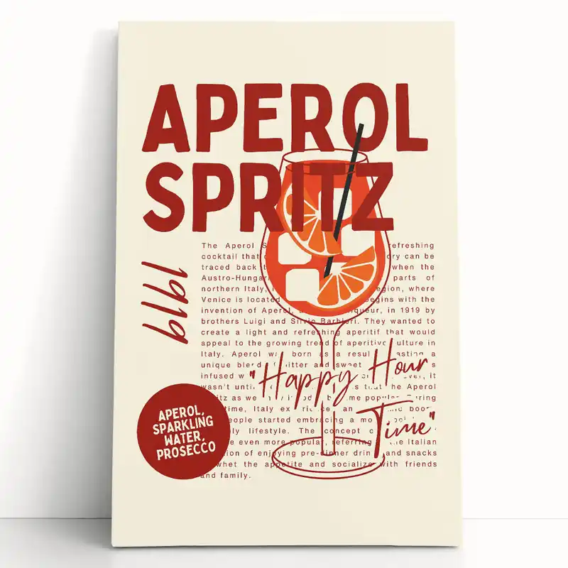 Must Have Aperol Spritz Cocktail Print - Drinks Wall Art for Home Bar