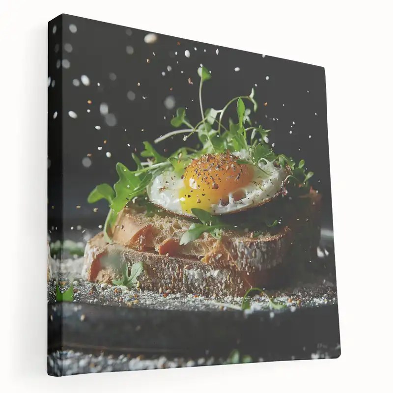 Buy Online Egg and Greens Toast Wall Art - Elegant Kitchen and Dining Room Decor