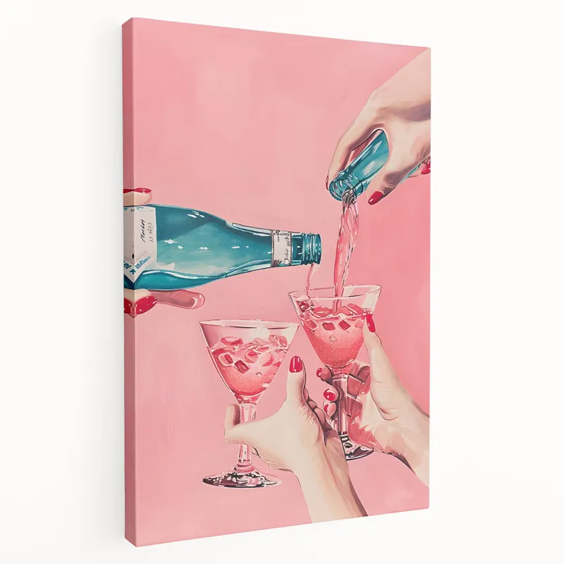 Certified Elegant Cocktail Pour Wall Art – Modern Kitchen and Dining Room Decor