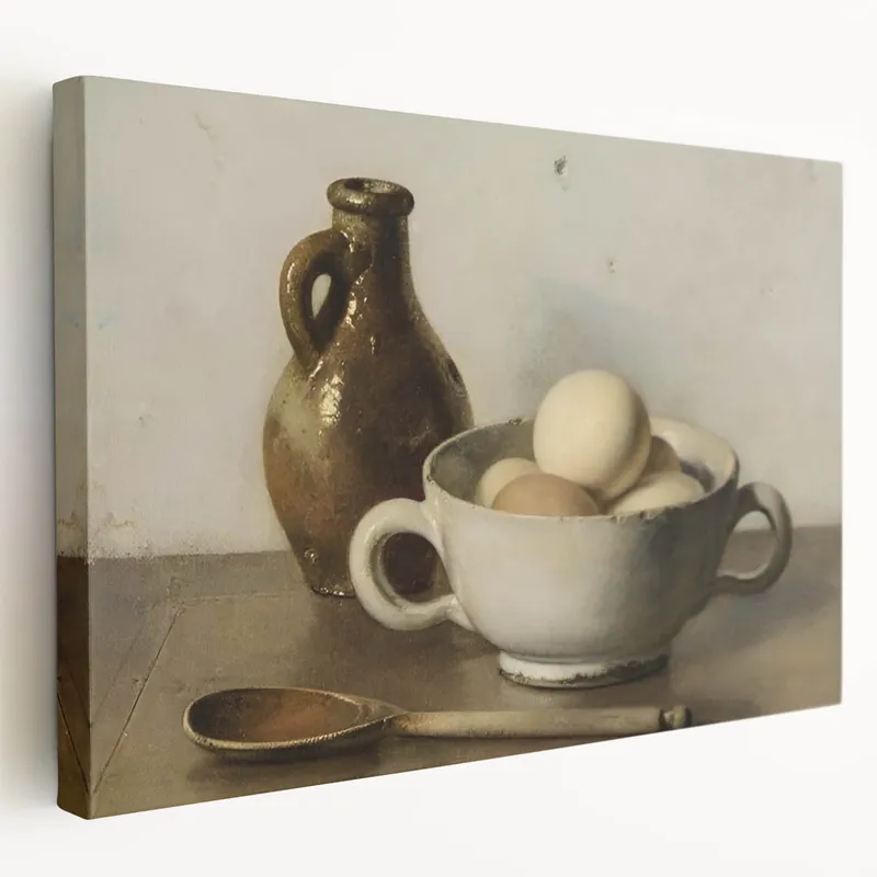 High Quality Rustic Cookware Wall Art - Kitchen Canvas Art for Food-Themed Decor