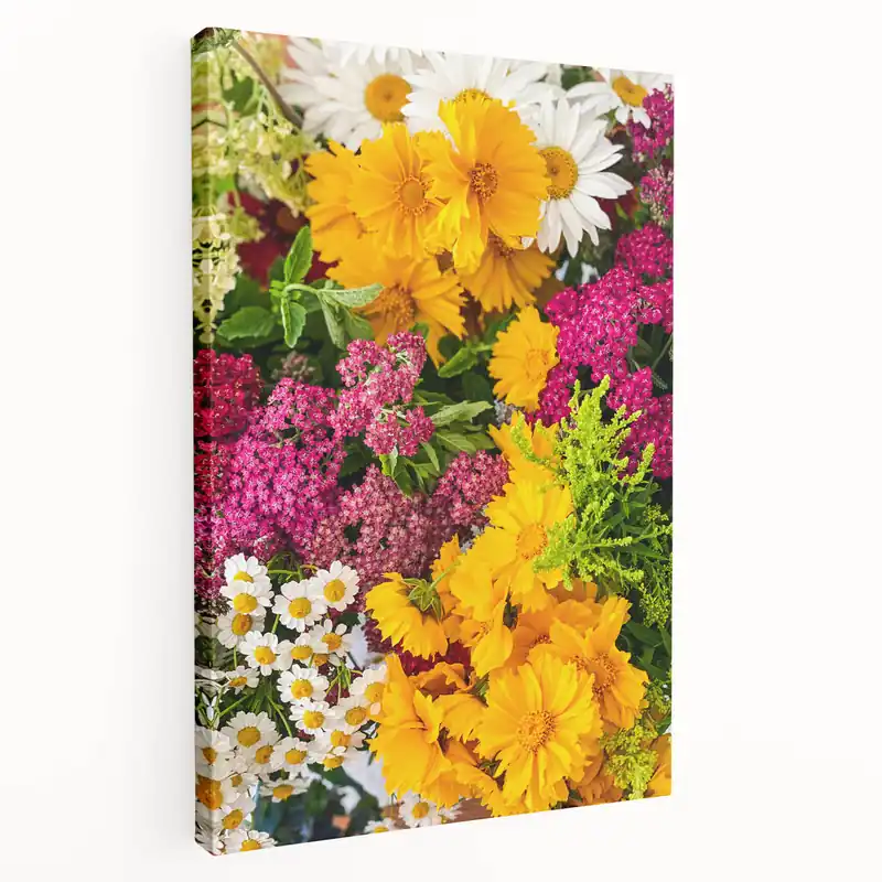 Vibrant Spring Wall Art - Colorful Floral Spring Canvas Print Weekend Sale