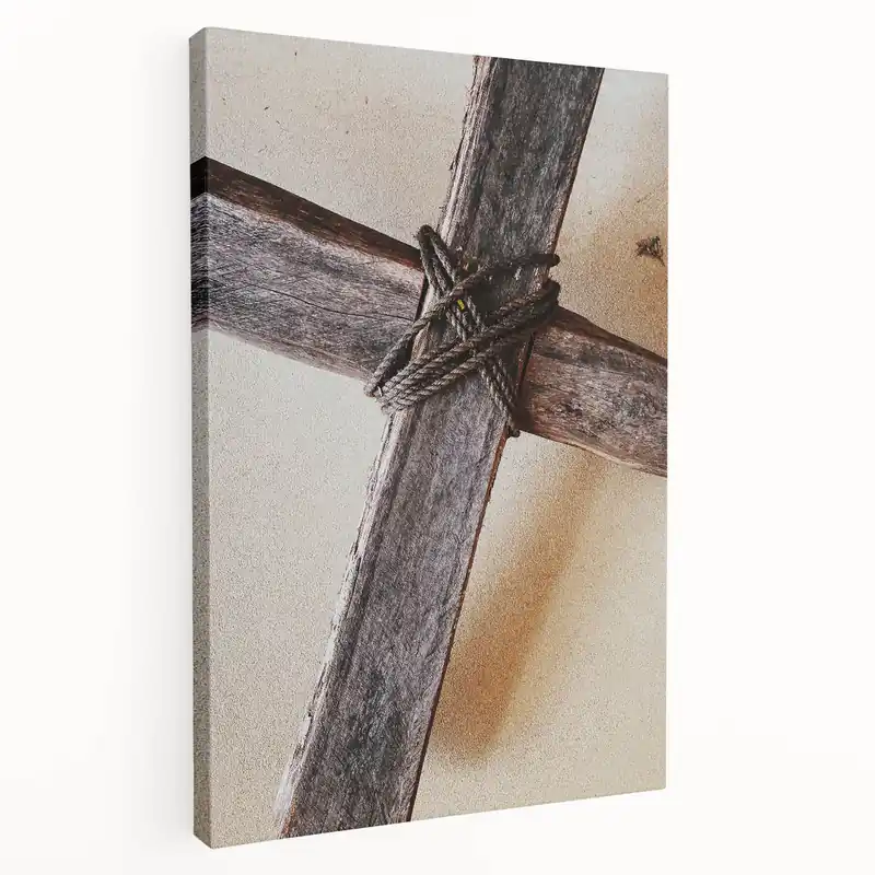 Limited Offer Rustic Spring Wall Art - Wooden Cross Texture Spring Canvas