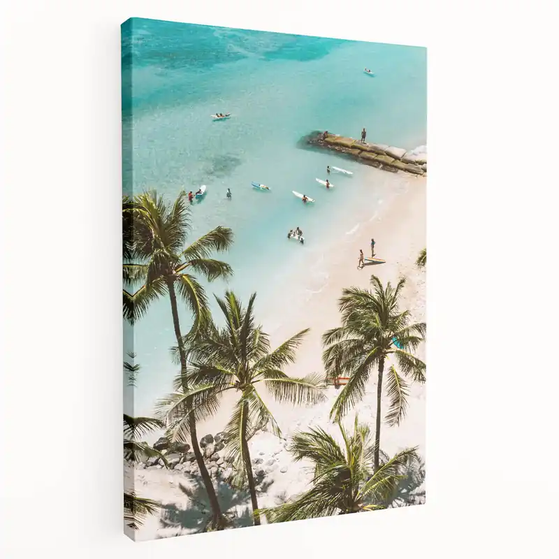 Time-Limited Tropical Beach Escape - Summer Wall Art with Palm Trees