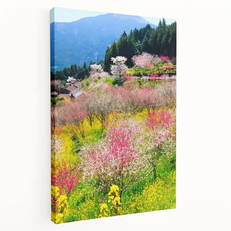 Spring Landscape Wall Art – Vibrant Floral Botanical Canvas Print Exclusive