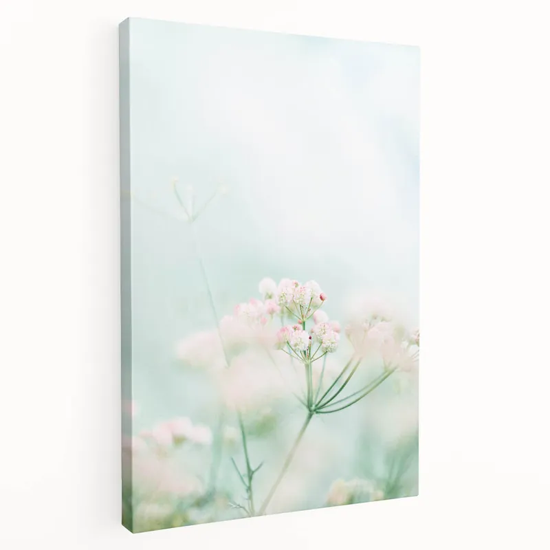 Free Shipping Spring Wall Art – Soft Pastel Floral Canvas Art for Home Decor