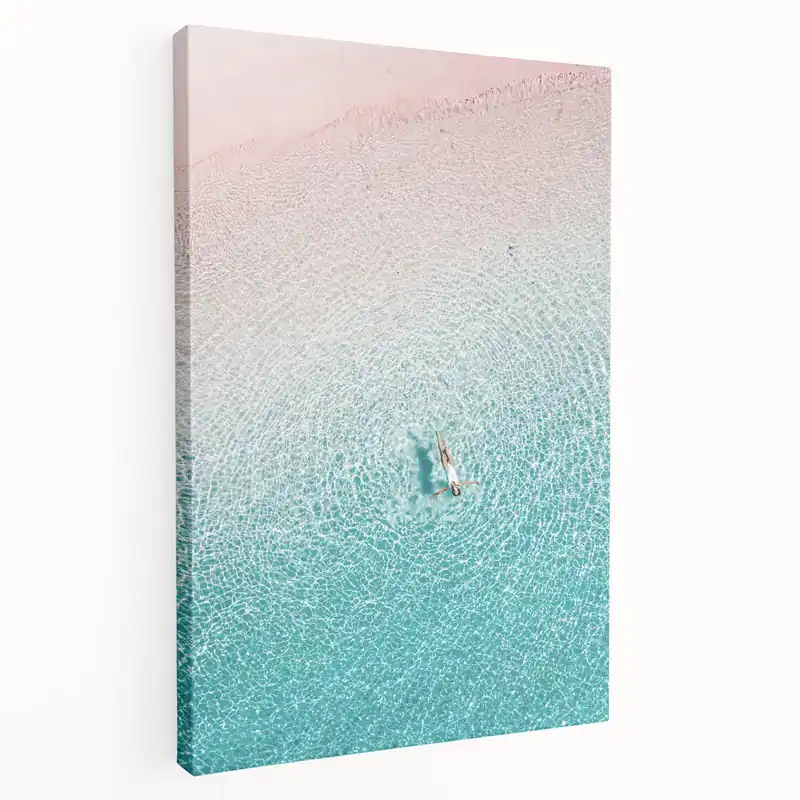 Floating Serenity – Summer Wall Art with Crystal Blue Water Professional Grade