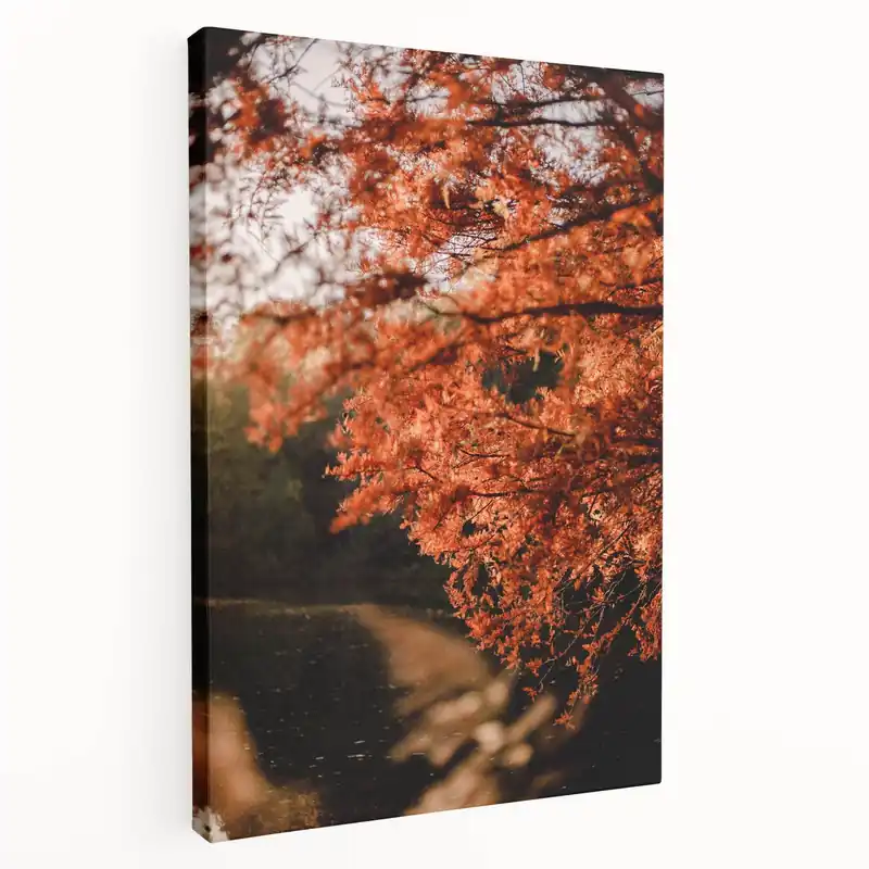 Golden Autumn Reflection - Fall Wall Art and Autumn Canvas Print Trusted Brand