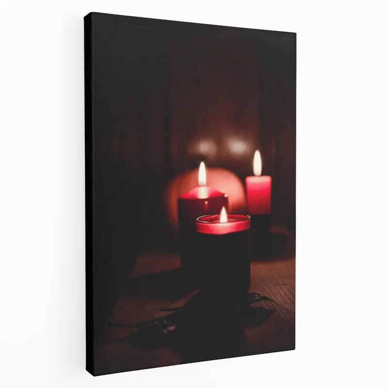 Save Now Fall Art Prints - Moody Autumn Candlelight Wall Decor